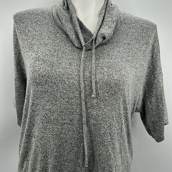 Natori cowl neckline with drawstring short sleeve top - Picture 1 of 4